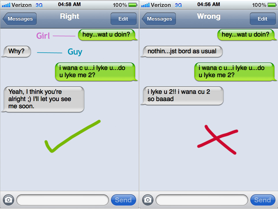 Text Message Examples To A Girl Texte Pr f r 